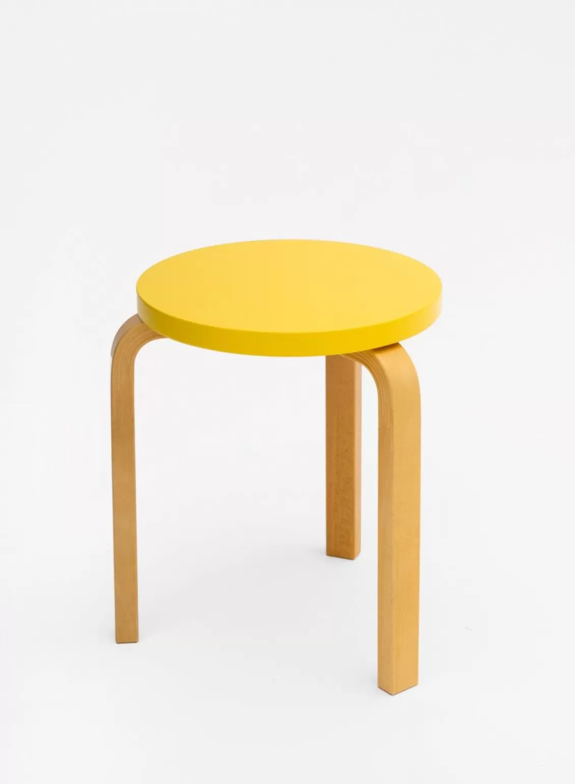 SUSAN BIJL Stool 60, Legs Honey, Seat Yellow - Artek Clearance