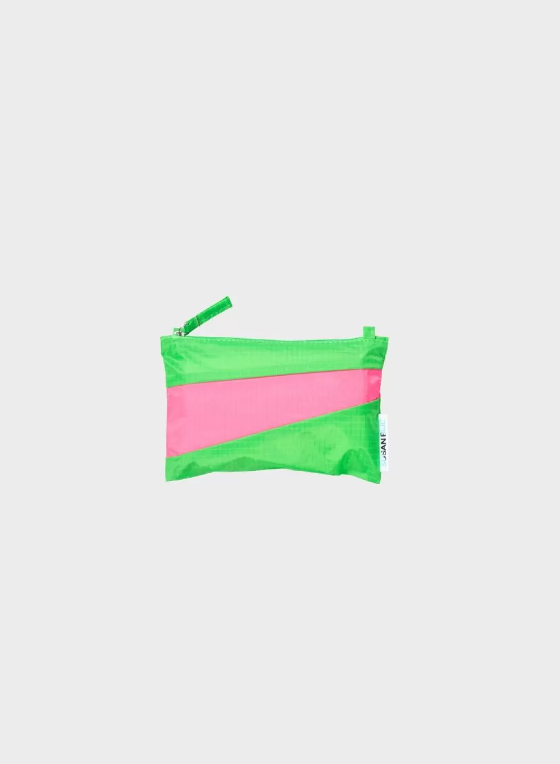 SUSAN BIJL The New Pouch Greenscreen & Fluo Pink Small Best Sale
