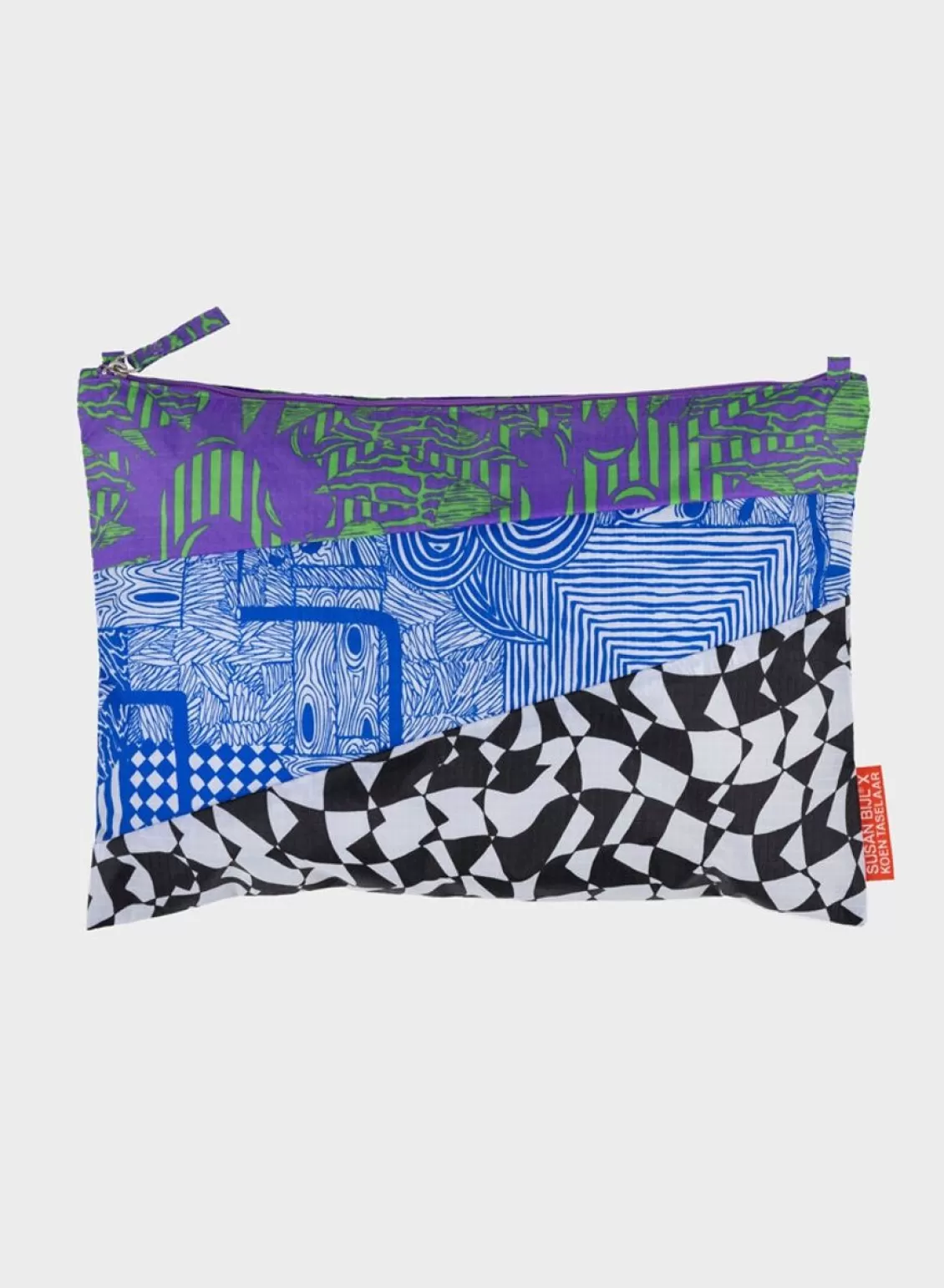 SUSAN BIJL The New Pouch Kiki Bouba Blue Large Cheap