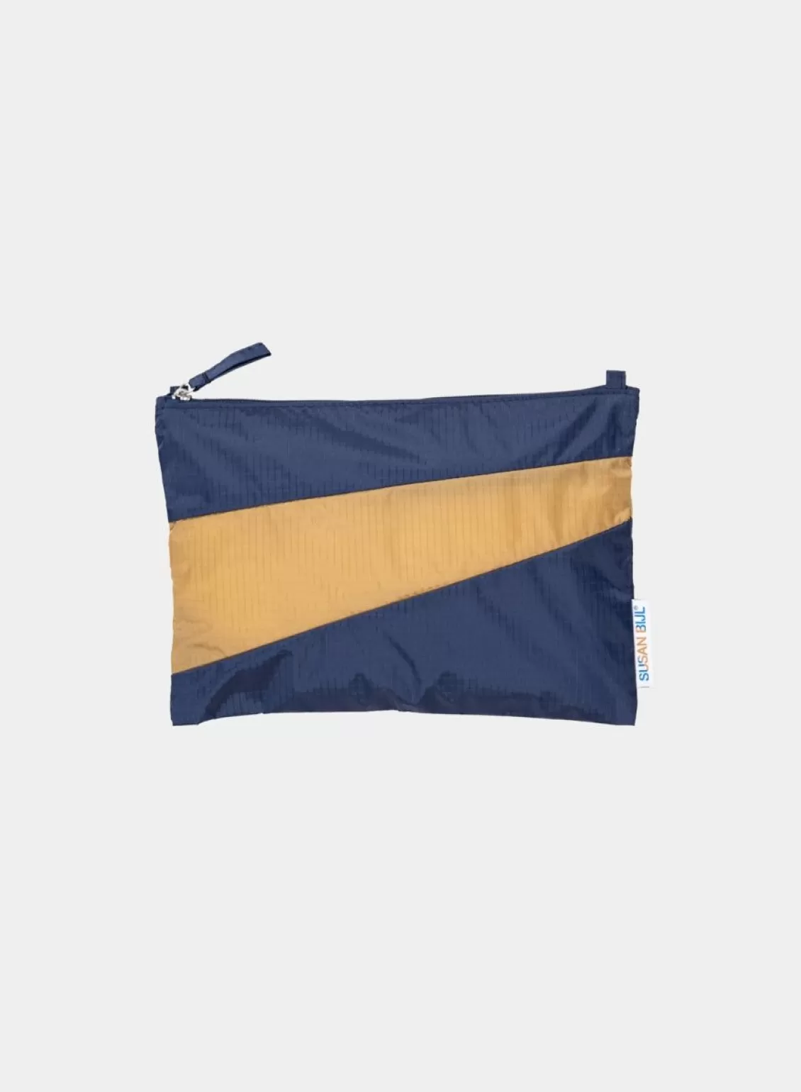 SUSAN BIJL The New Pouch Navy & Camel Medium Best