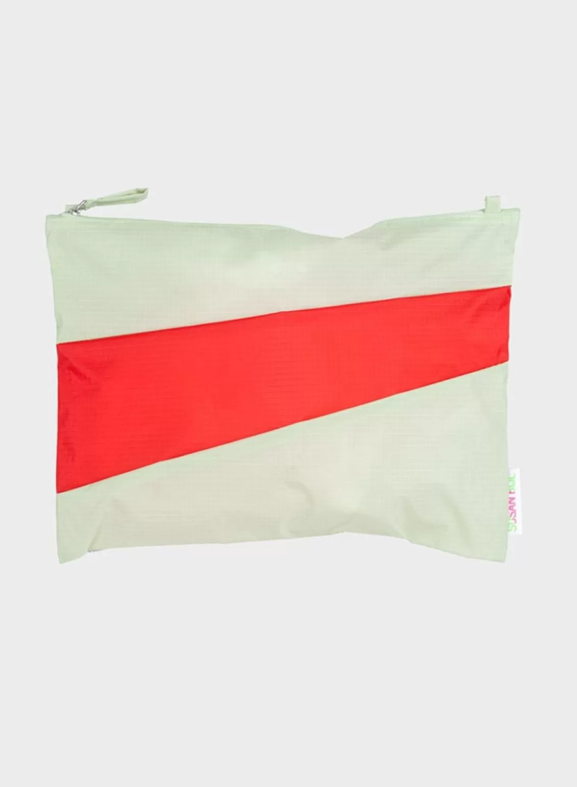 SUSAN BIJL The New Pouch Pistachio & Redlight Large Discount