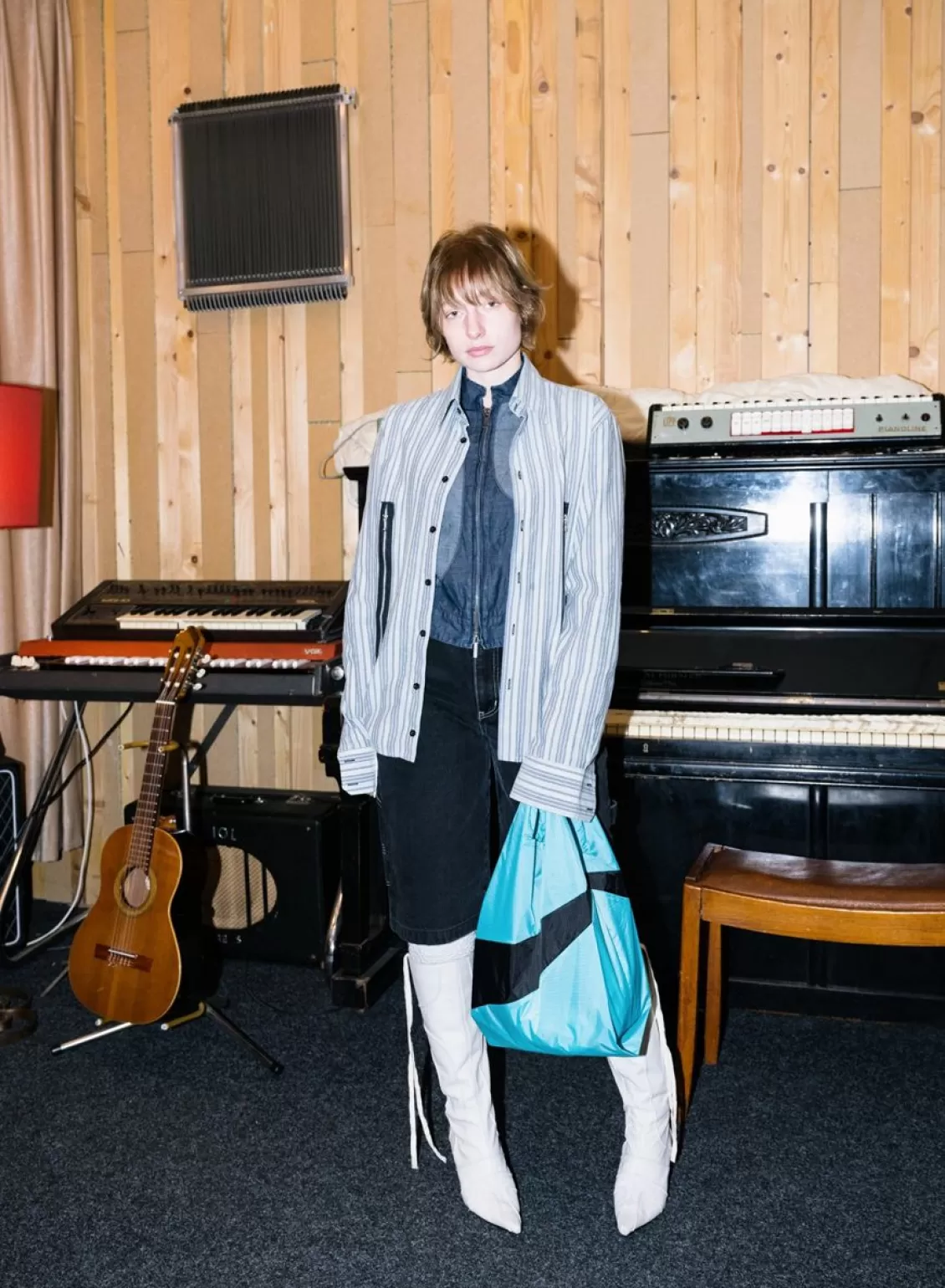 SUSAN BIJL The New Shopping Bag Drive & Black Medium Best Sale
