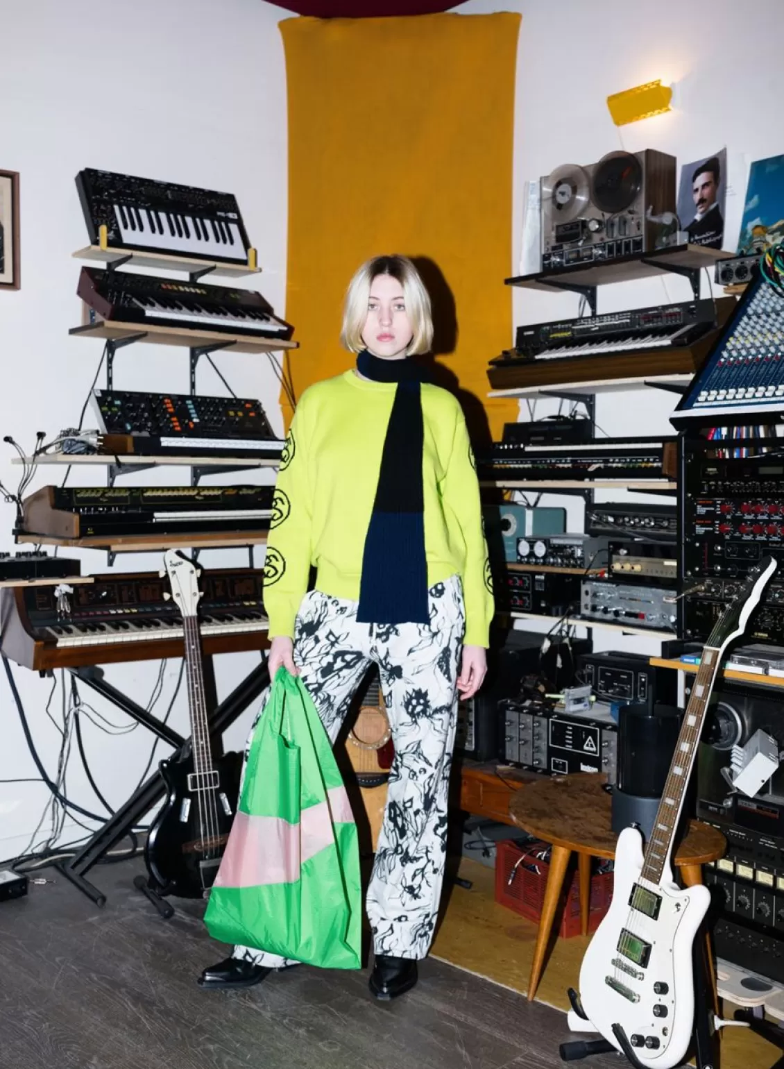 SUSAN BIJL The New Shopping Bag Greenscreen & Tone Large Outlet