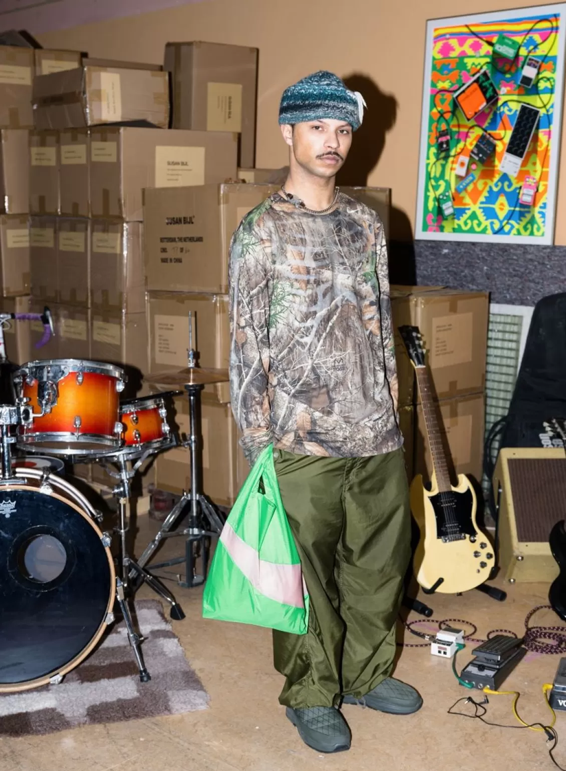 SUSAN BIJL The New Shopping Bag Greenscreen & Tone Medium Sale