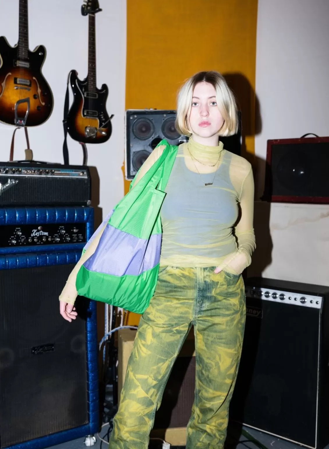 SUSAN BIJL The New Shopping Bag Greenscreen & Treble Large Outlet