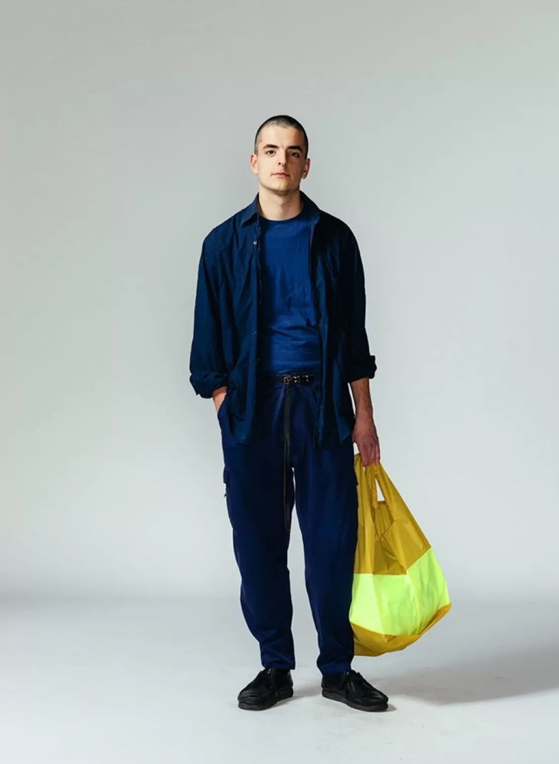 SUSAN BIJL The New Shopping Bag Helio & Fluo Yellow Large Sale