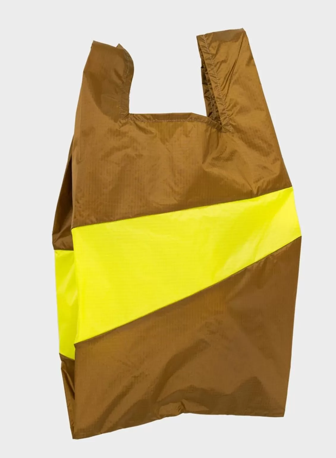 SUSAN BIJL The New Shopping Bag Make & Fluo Yellow Large Outlet