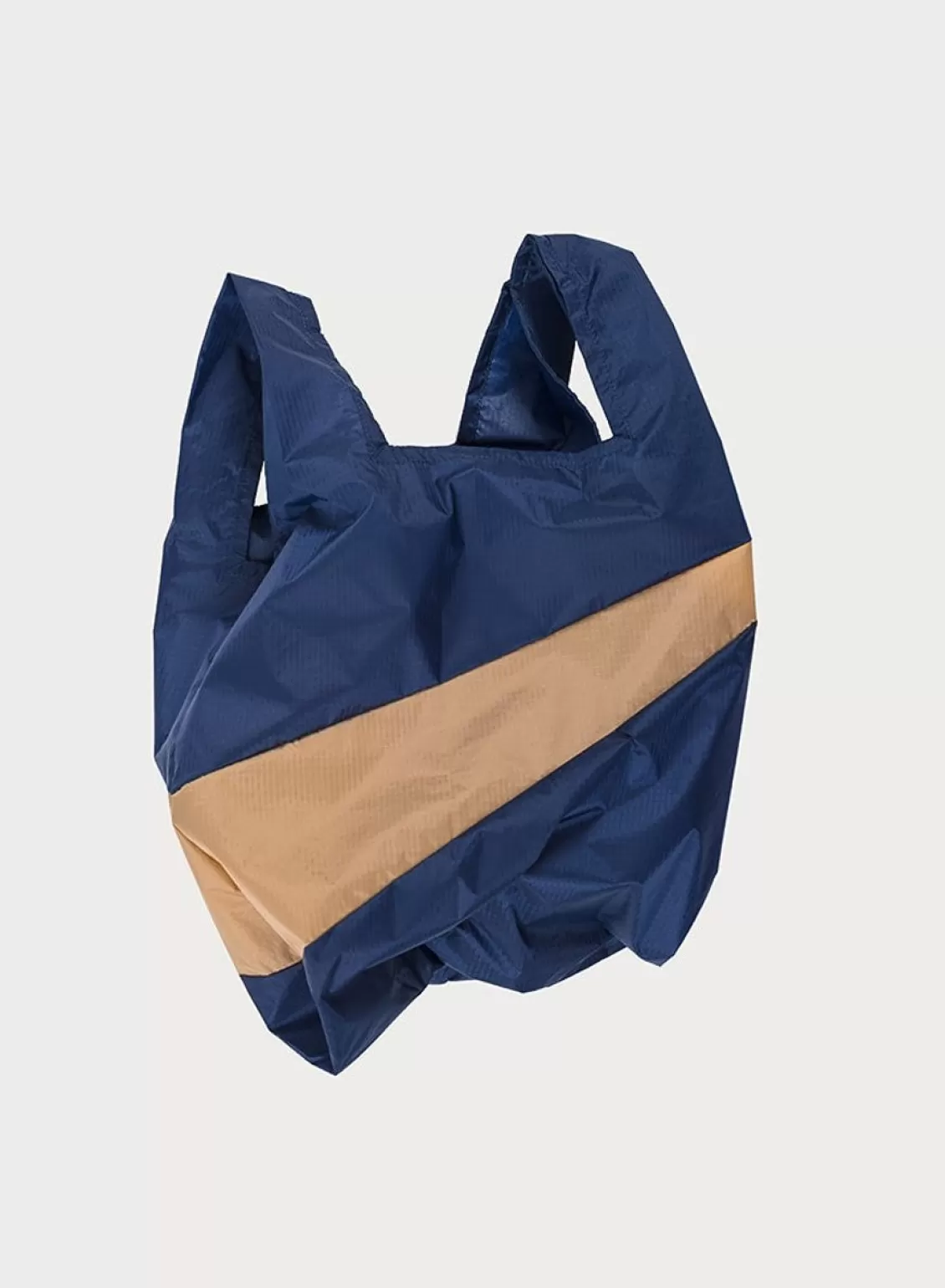 SUSAN BIJL The New Shopping Bag Navy & Camel Medium Hot