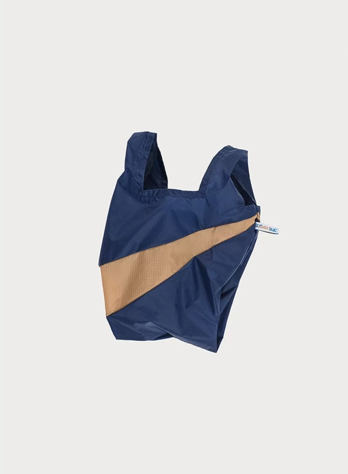 SUSAN BIJL The New Shopping Bag Navy & Camel Small Best Sale