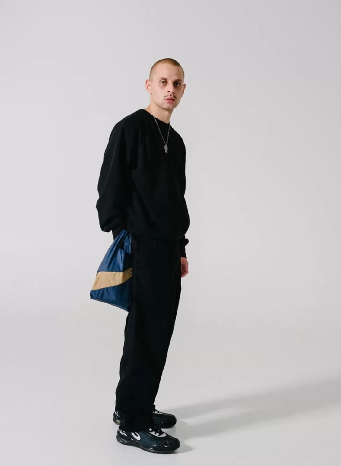 SUSAN BIJL The New Shopping Bag Navy & Camel Small Best Sale