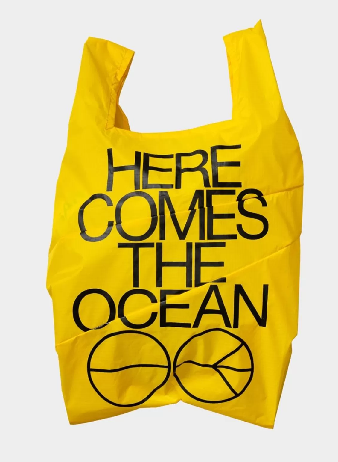 SUSAN BIJL The New Shopping Bag Ocean Tv Yellow Large Clearance