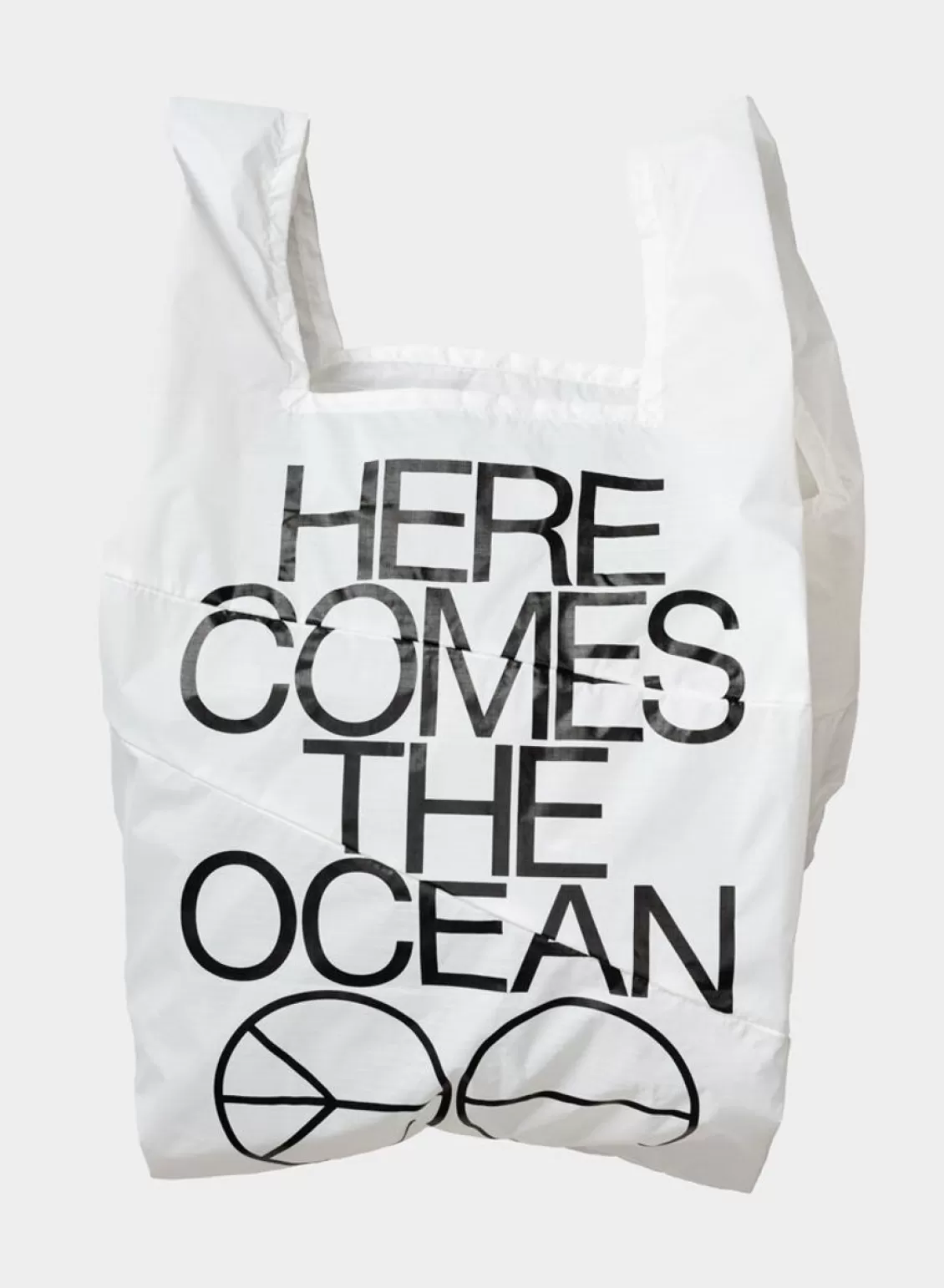 SUSAN BIJL The New Shopping Bag Ocean White Large Best