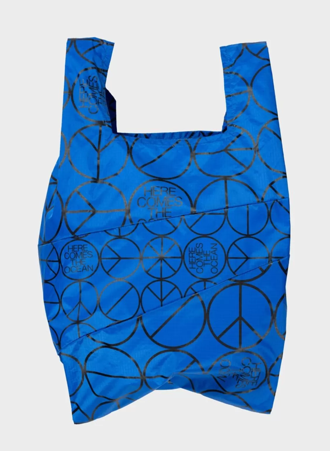 SUSAN BIJL The New Shopping Bag Peace Blue Large New