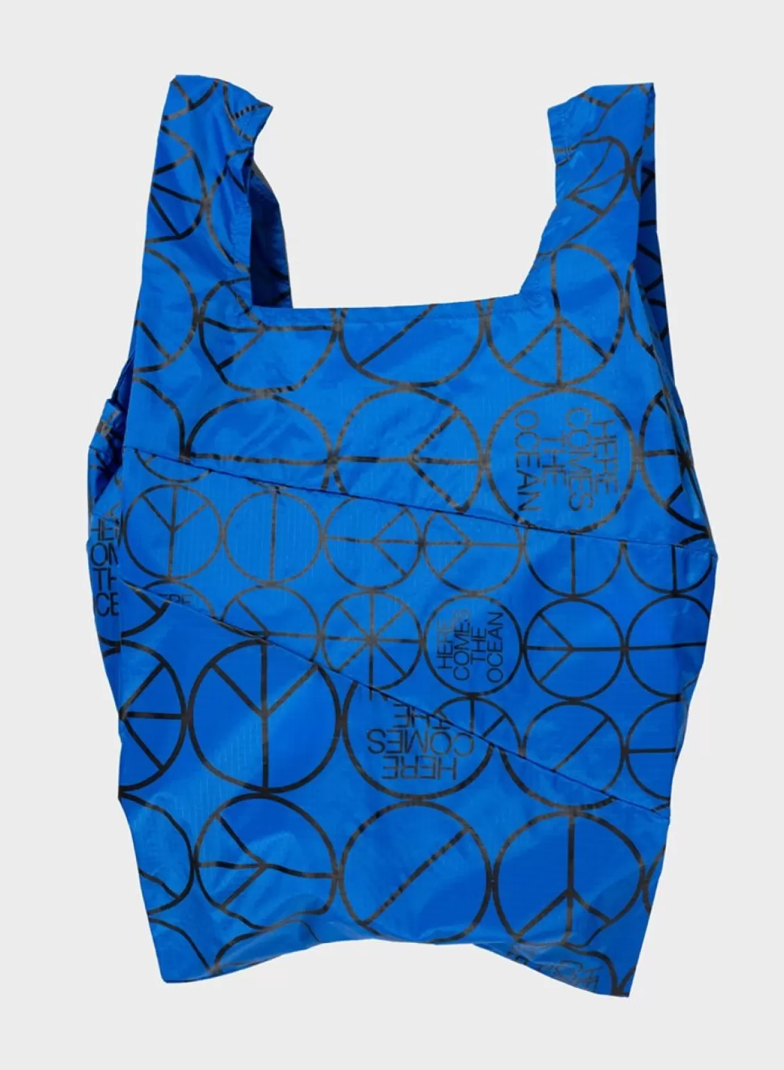 SUSAN BIJL The New Shopping Bag Peace Blue Large New