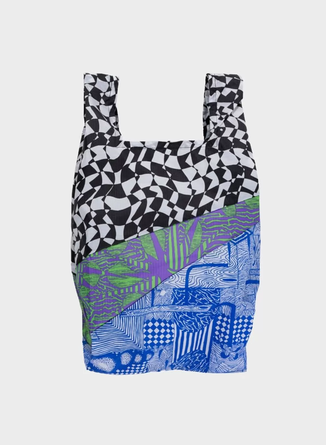 SUSAN BIJL The New Shopping Bag Terrazzo Taselaar Blue Medium New