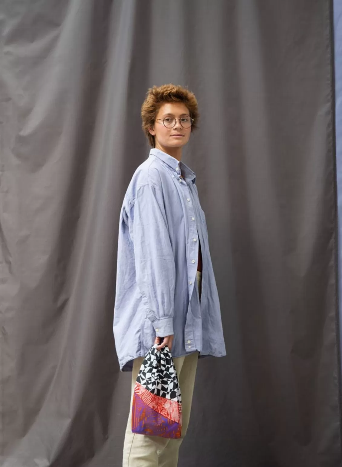 SUSAN BIJL The New Shopping Bag Terrazzo Taselaar Red Small Flash Sale