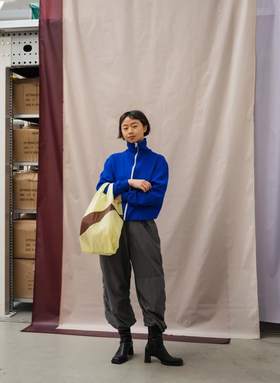 SUSAN BIJL The New Shopping Bagjoy & Brown Medium Store